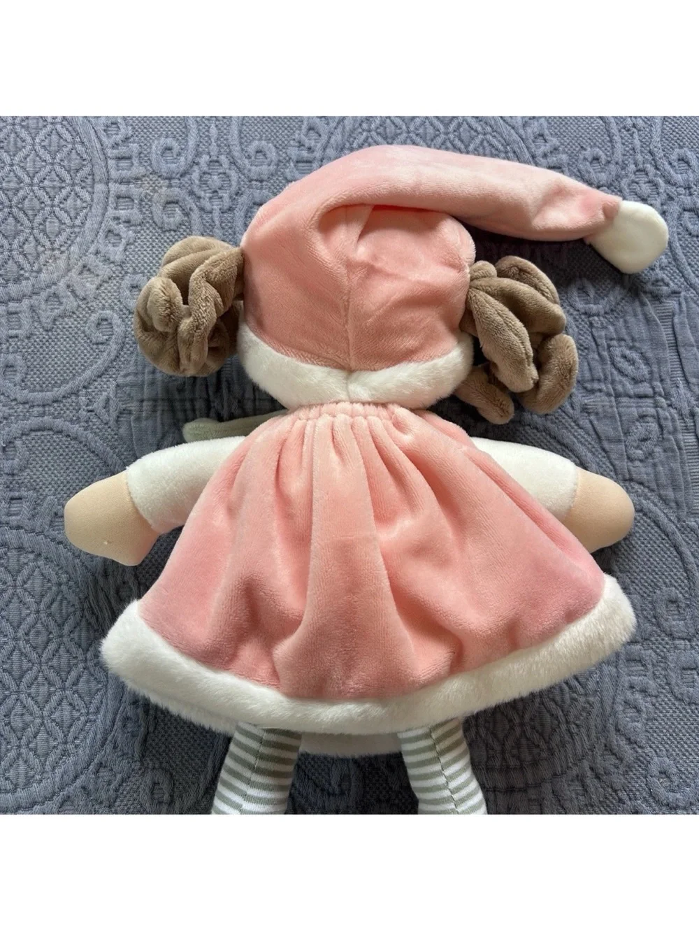 JoLiJou Paris Pink Dress “Elf Pretty Pink” Doll 12” Curly Brunette Plush